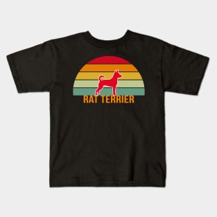 Rat Terrier Vintage Silhouette Kids T-Shirt